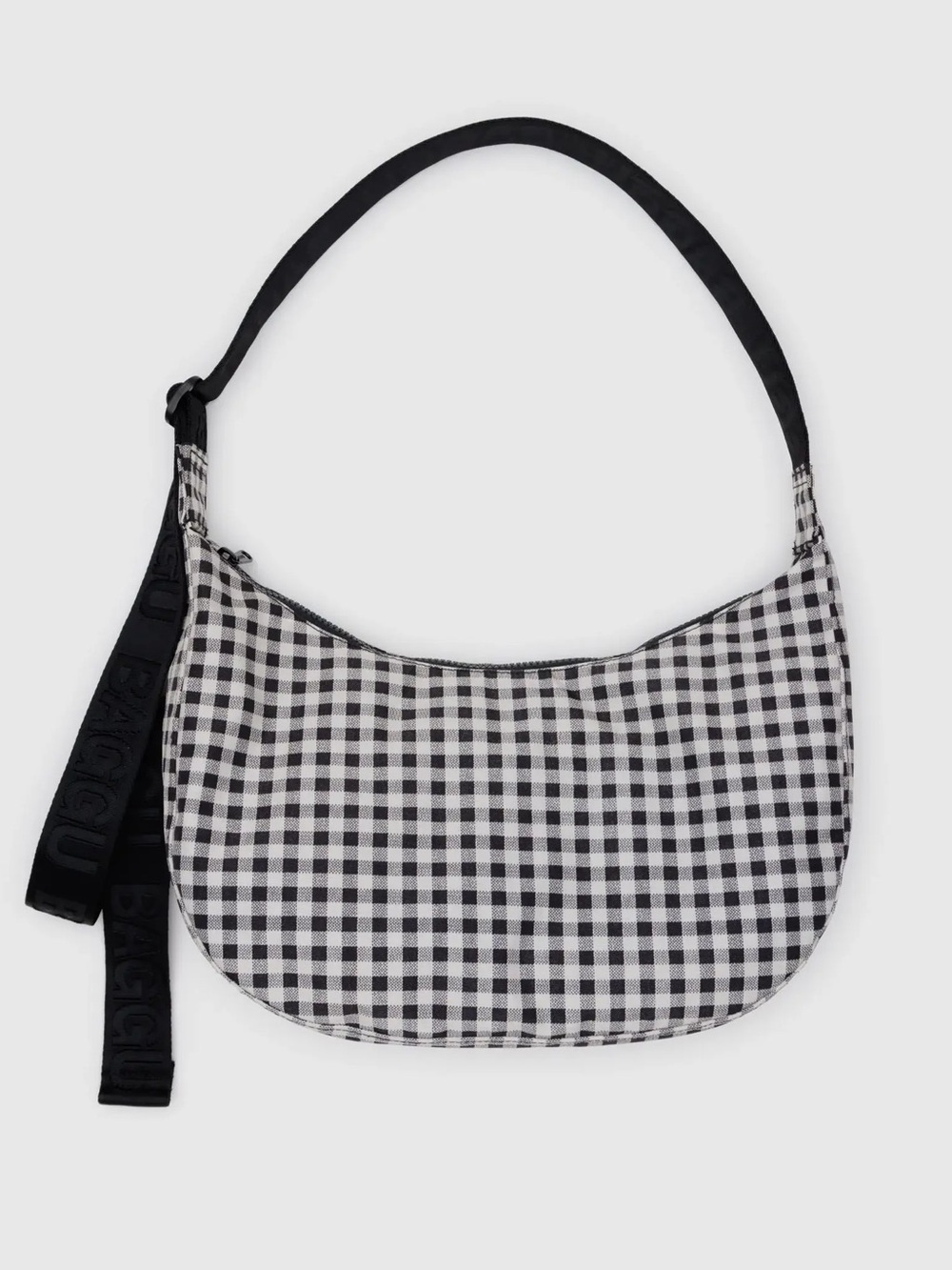 Baggu Medium Crescent Bag Black & White Gingham